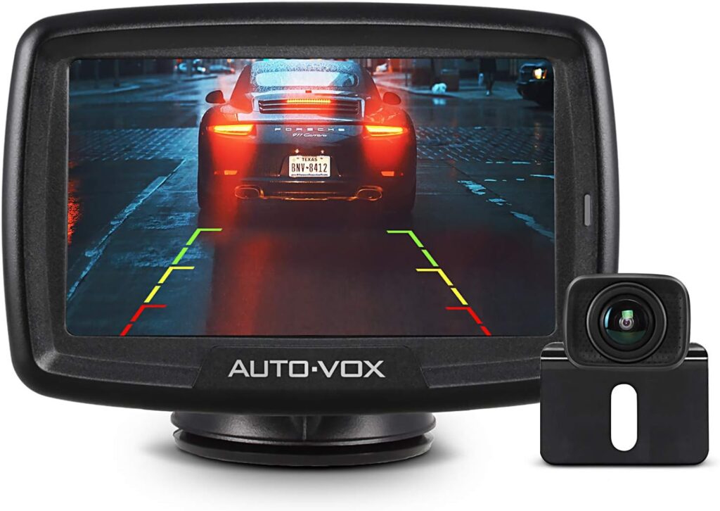 AUTO-VOX CS-2 Wireless Backup Camera, Stable Digital Signal Rear View Camera4.3 Monitor, Back Up Camera System Wireless for Car, Trucks, RV, Trailer, Camper,Van