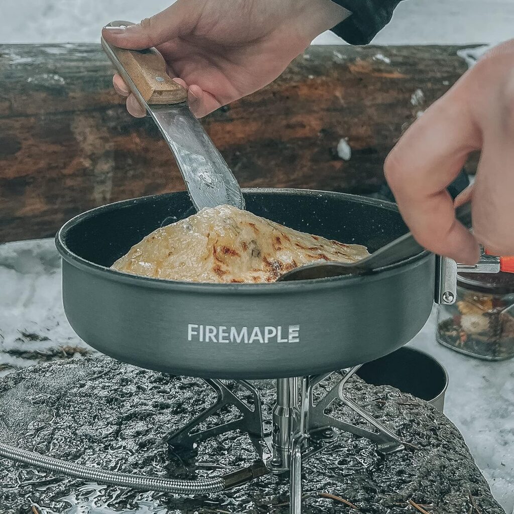 Fire-Maple Feast 4 Piece Camping Cookware Cookware Cookware Kit Outdoor Cookware Set with Pots, Kettle, Saucepans and Spatula for Hiking Fishing Picnic